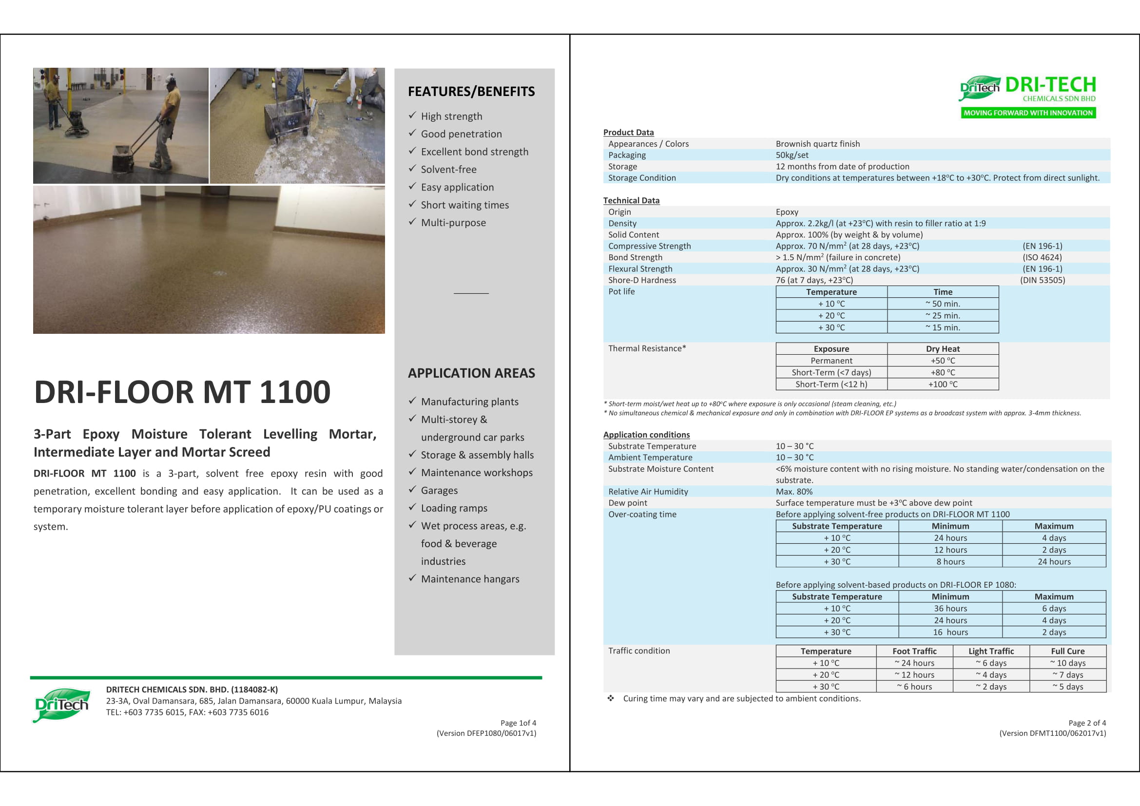 Dritech Epoxy Mortar Dri-Floor MT 1100
