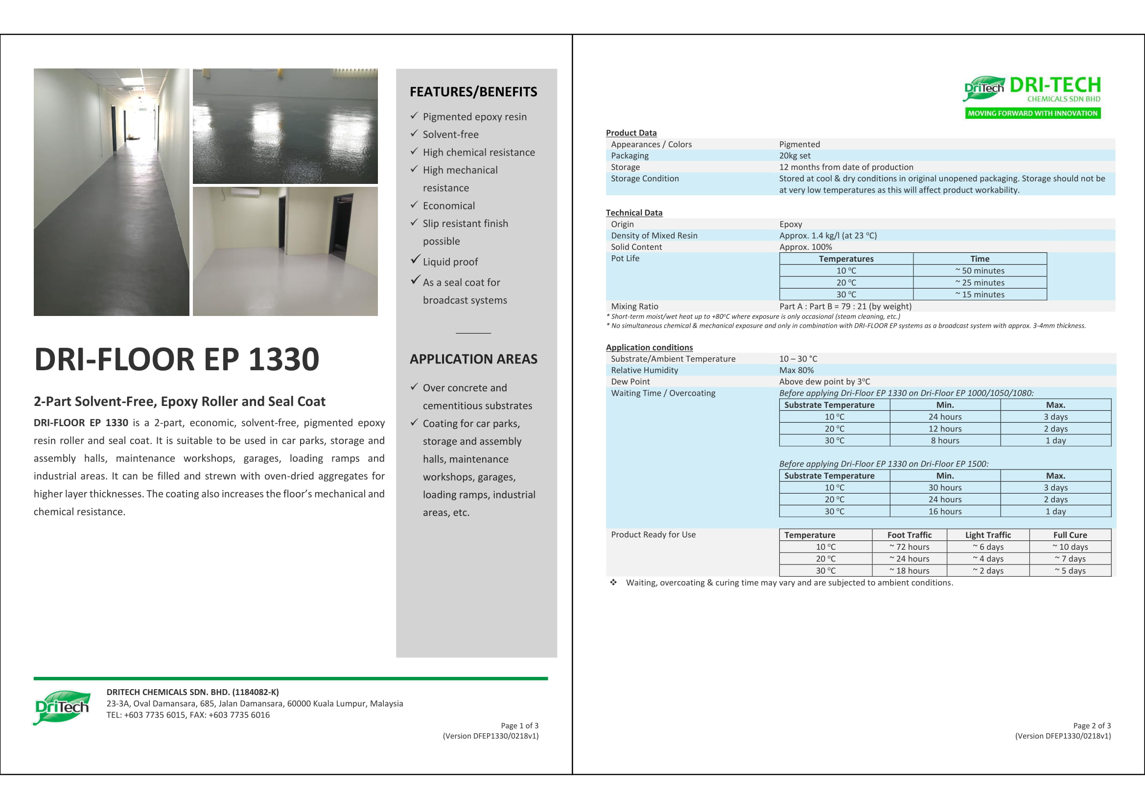Dritech Epoxy Flooring Dri-Floor EP 1330