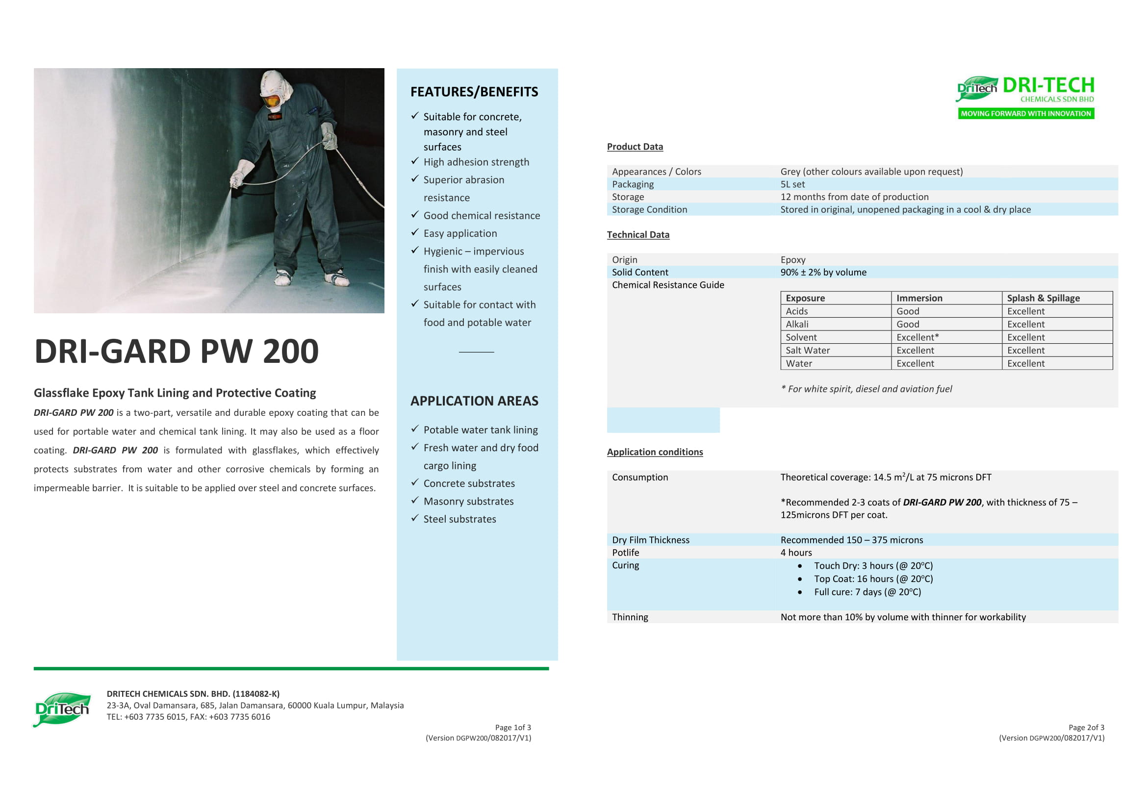 DRI-GARD PW 200 | Epoxy Protective Coating