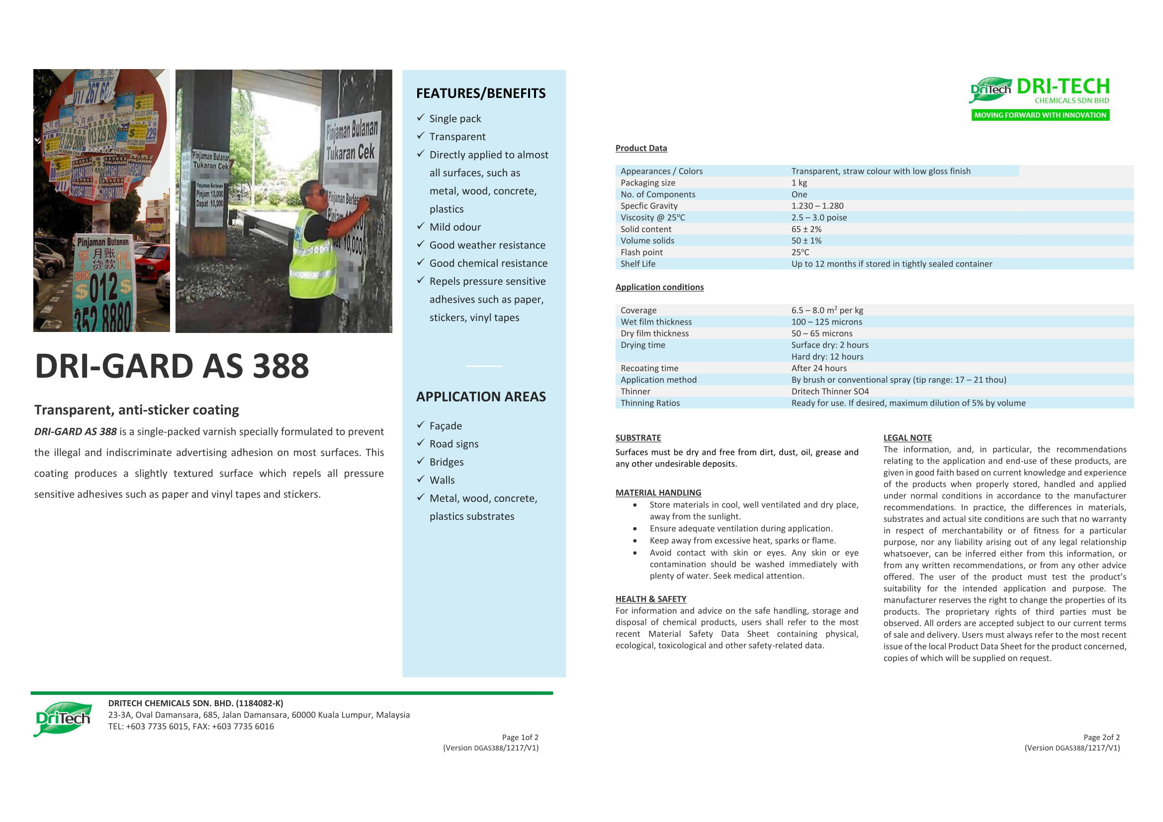 DRI-GARD AS 388 | Anti Sticker Paint