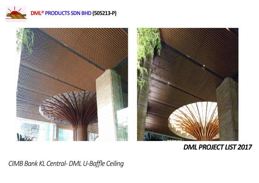 DML U Baffle Ceiling | Steel & Aluminium Ceiling
